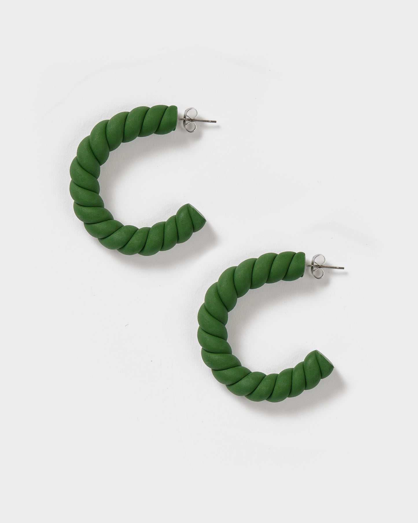 Olive Green Earrings - Medium