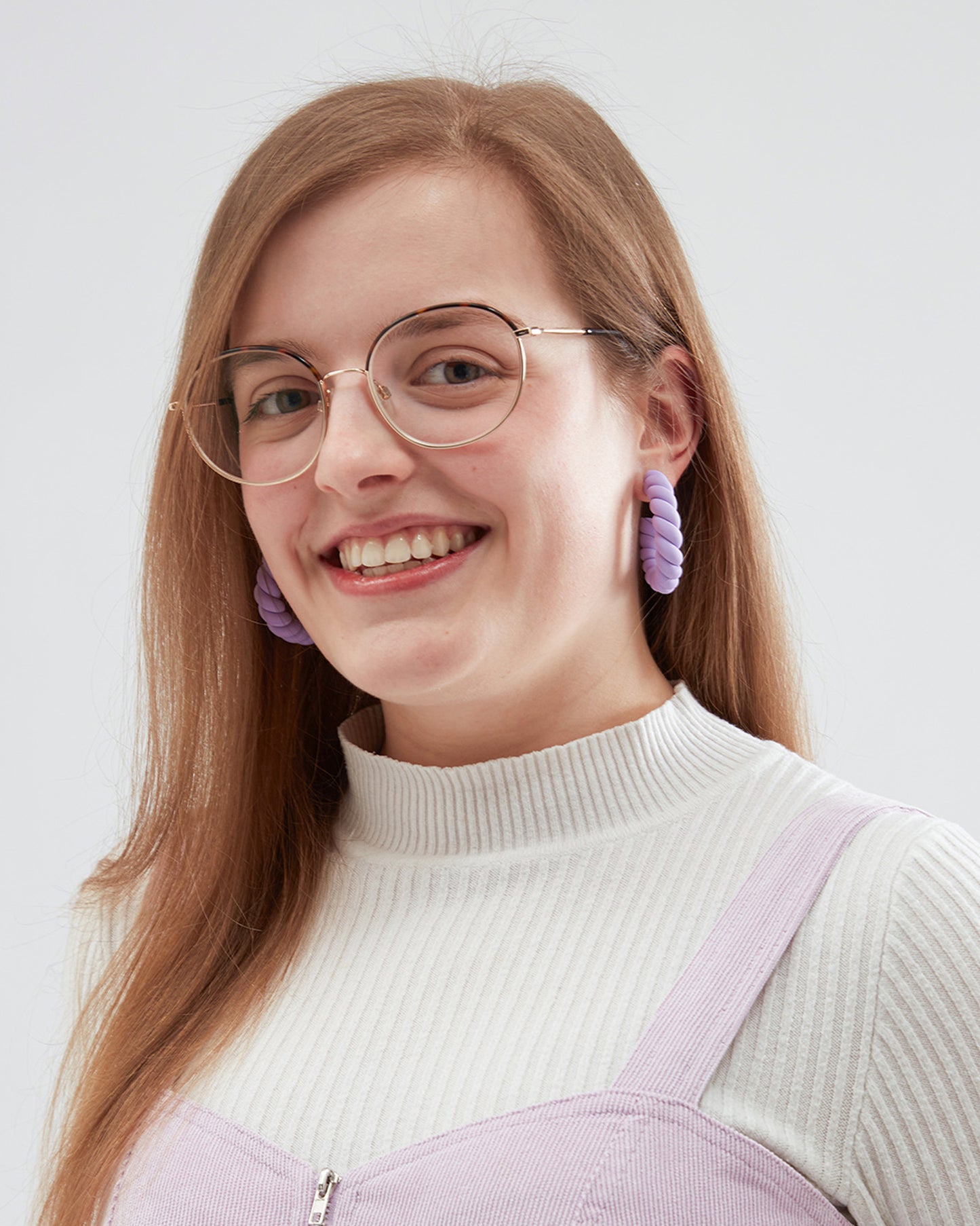 Pastel Purple Earrings - Medium