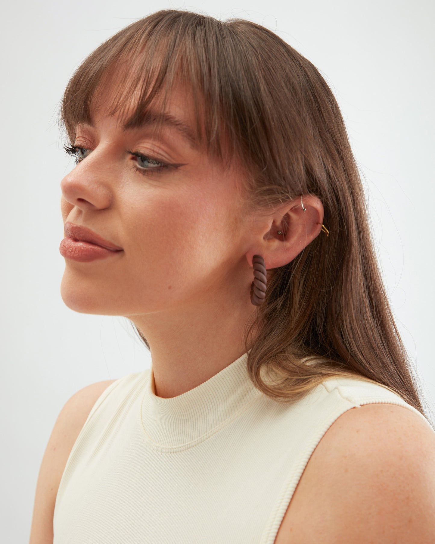 Brown Earrings - Small