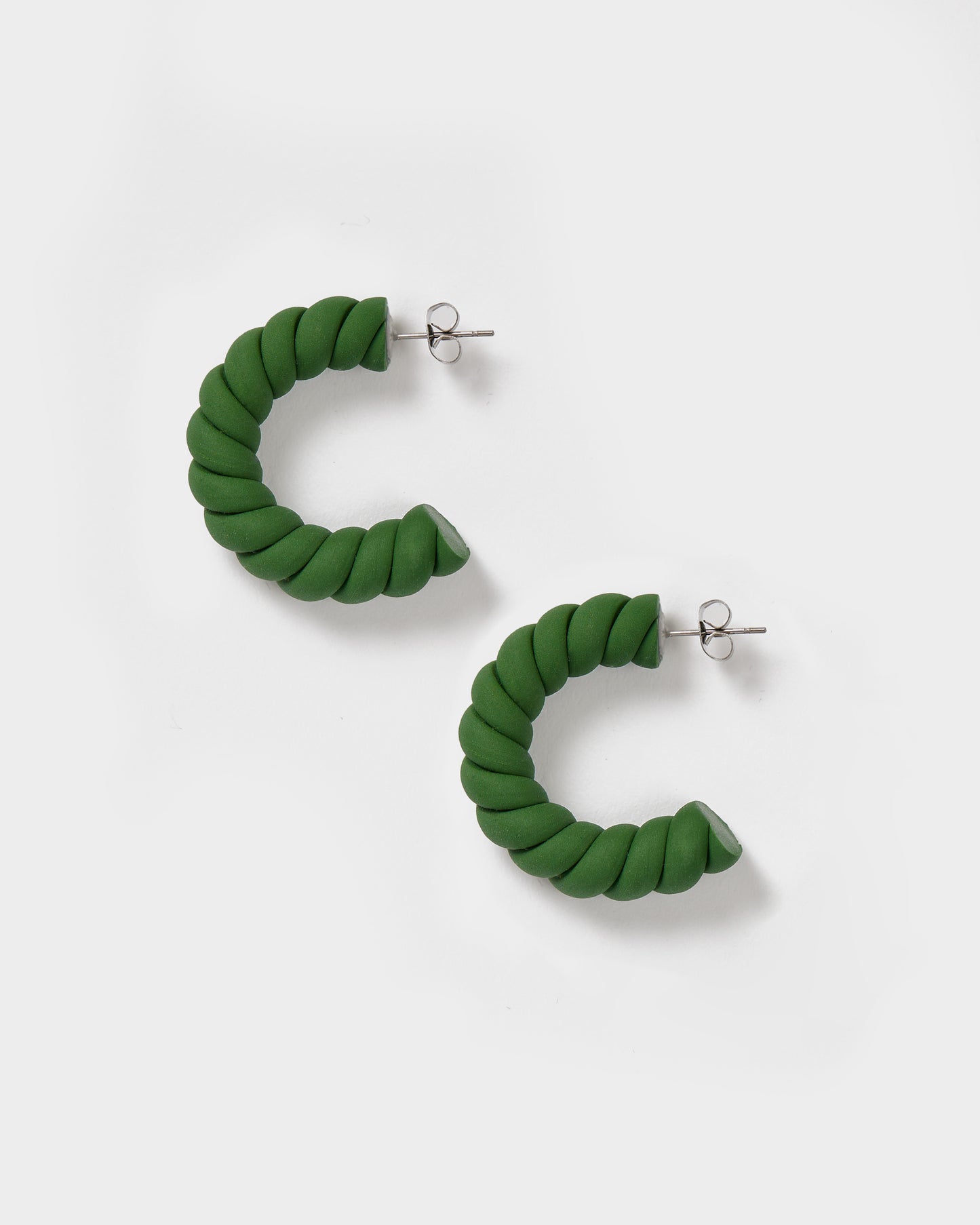 Olive Green Earrings - Small