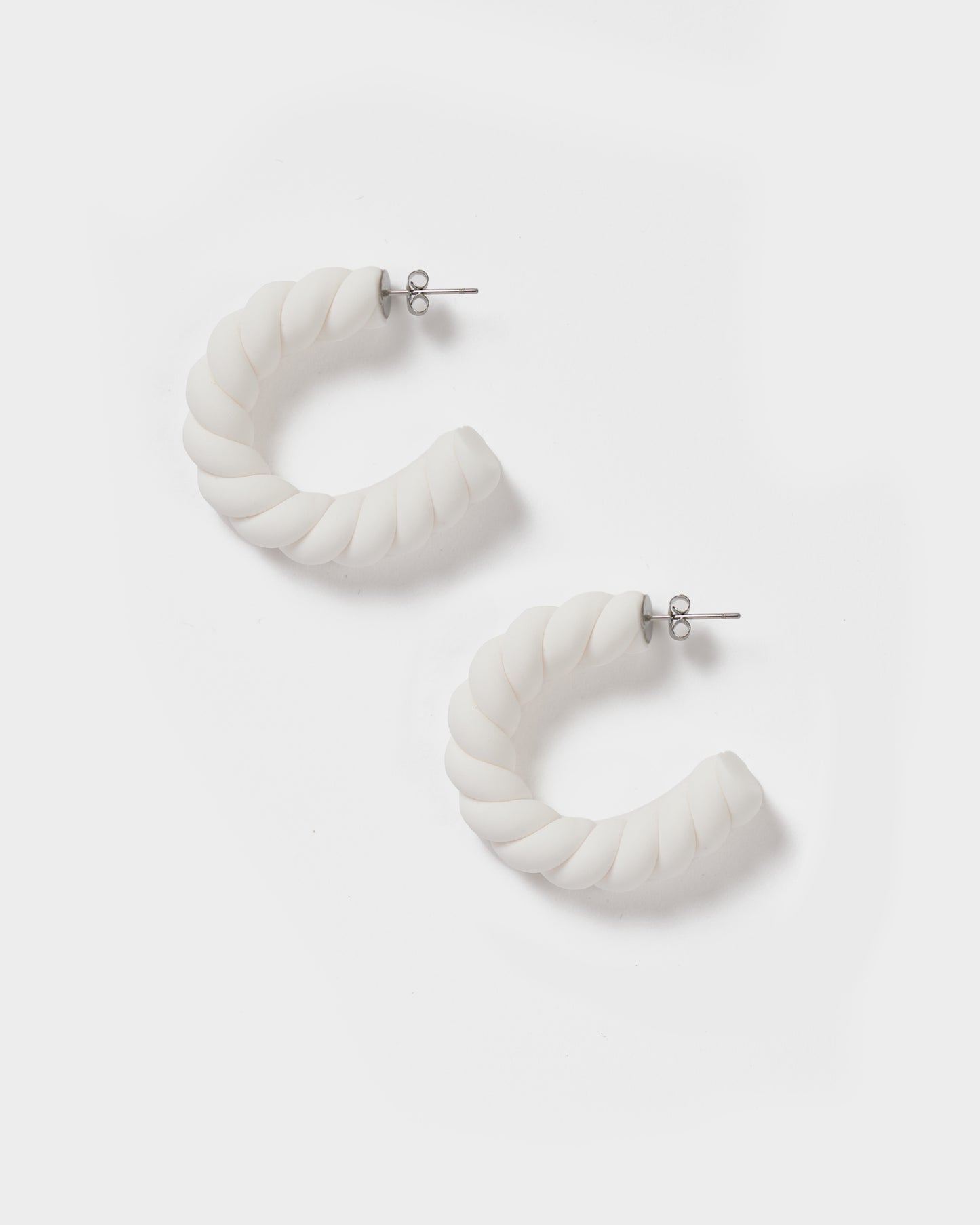 White Earrings - Small